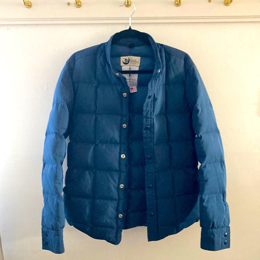 American Trench x Crescent Down Works Band Collar Goose Down Jacket Made in USA